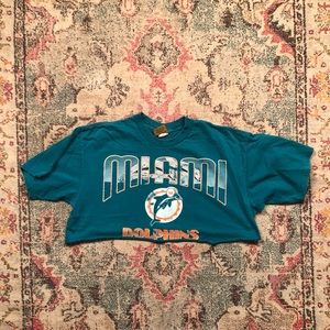 Vintage Miami dolphins crop tee shirt